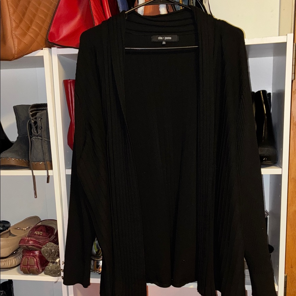 Black Chloe & Jasmine Women's Open Sweater - Picture 6 of 6